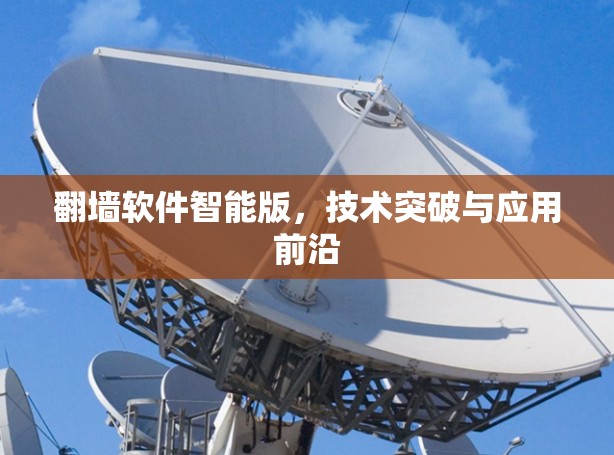 翻墙软件智能版，技术突破与应用前沿